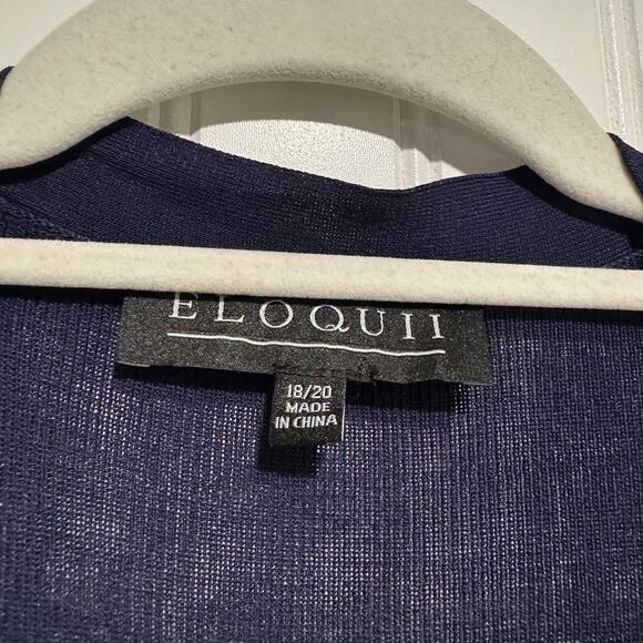 Eloquii Navy Blue Throw On Duster Cardigan Viscose Stretchy NEW Plus Size 18/20 - Picture 6 of 9